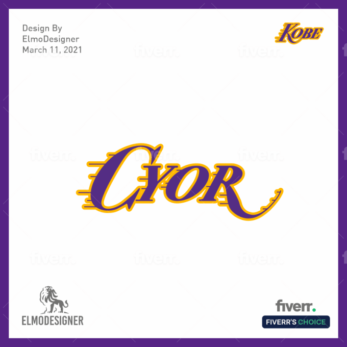 Create A Professional Lakers Logo With Your Name By Elmodesigner Fiverr