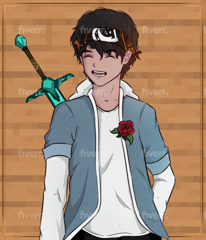 Turn your minecraft roblox skin into an anime avatar by Crismoe  Fiverr