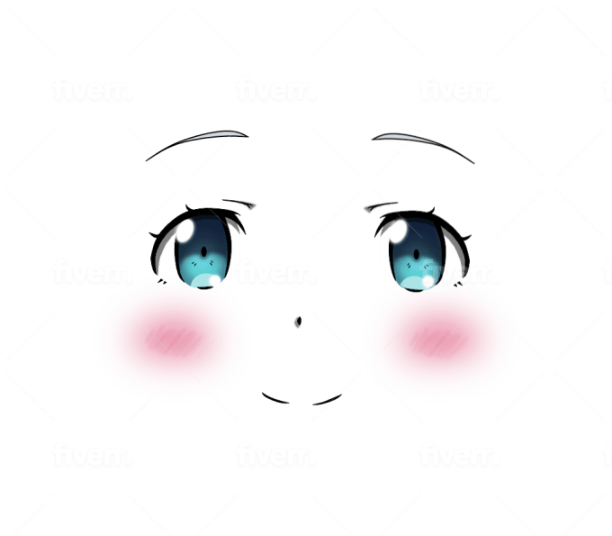 Sweet Brown eyes Anime face's Code & Price - RblxTrade
