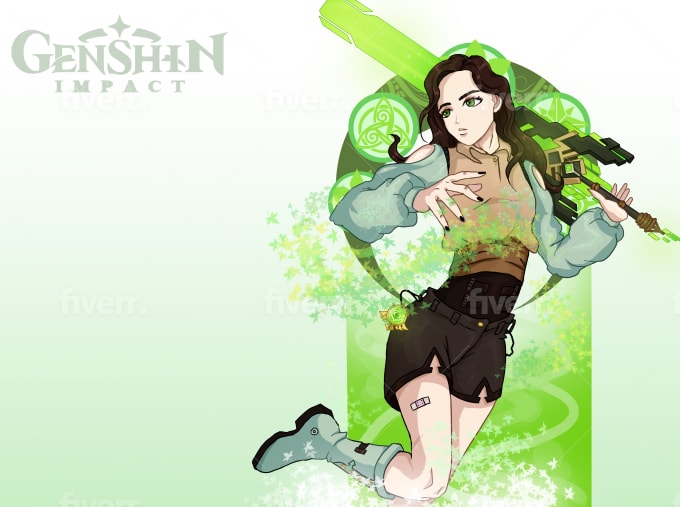 Genshin Impact Oc Maker Cinzento Wallpaper
