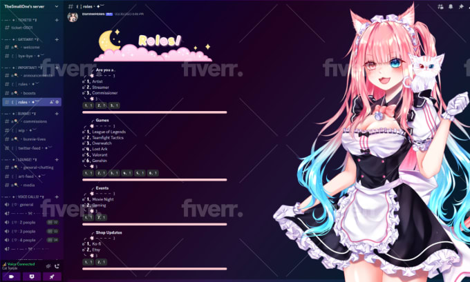 Create or revamp your anime, aesthetic, kawaii and cute discord server by  Abubakar_gfx