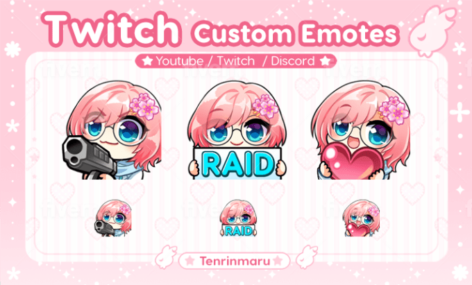 Buy Twitch Emotes Emote Pack Demon Girl Manga Emote Anime Online in India 