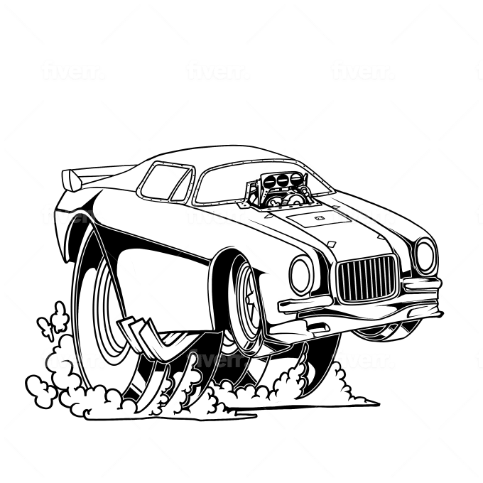 Draw vector cartoon your classic car,retro car,vintage car by Ekocrowded |  Fiverr