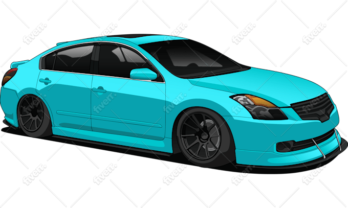 Make A Cartoon Vector Illustration Of Your Car By Nomikhan962