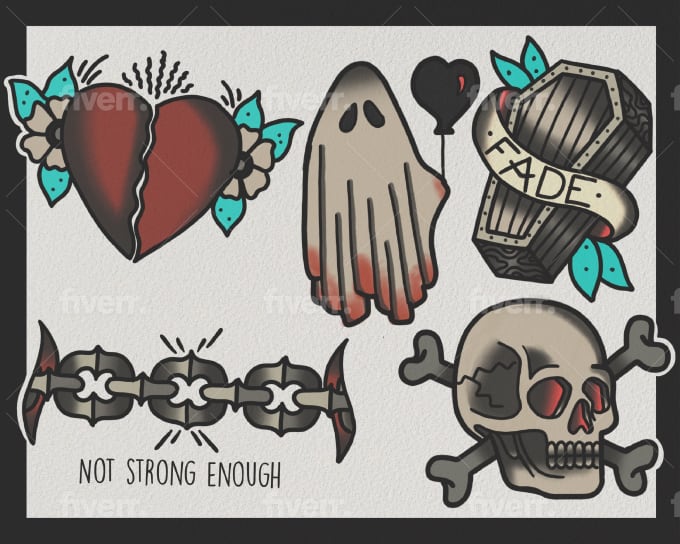 Create professional tattoo flash for your next tattoo by Zach1990 | Fiverr