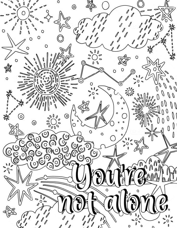 illustrate mandala coloring pages with quotes by mandaladrawing fiverr