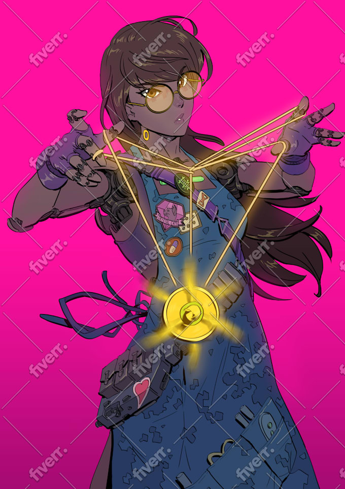 Create Cyberpunk Anime Style Illustration For You By Riszaperdhana