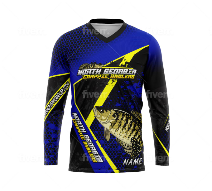 create a fishing jersey design for a sublimation print