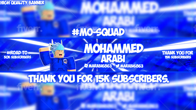 Make You Roblox Gfx Youtube Banner By Itspakgaming - roblox thank you card