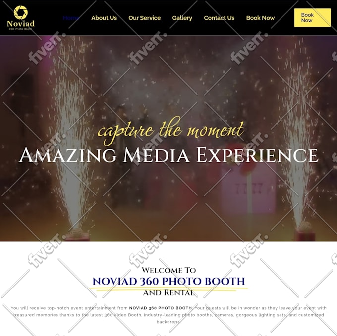 Design photo booth 360 photo booth website with online booking by