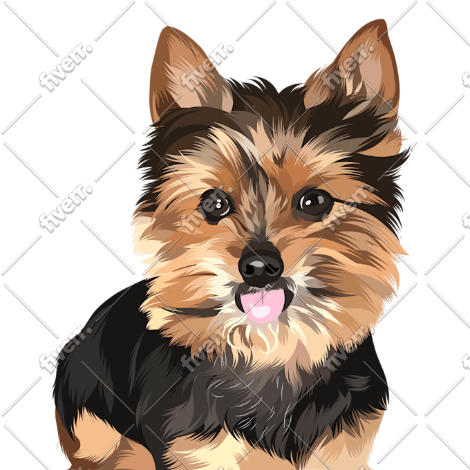 Draw Illustration Your Pets Dog To Cartoon Vector Potrait By Arofrahman