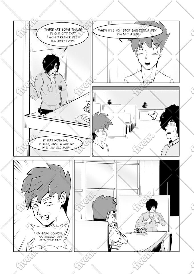 Draw Manga Or Comic Page From Your Script By Fah Me,Cartoon Easy Sketch Girl Drawing