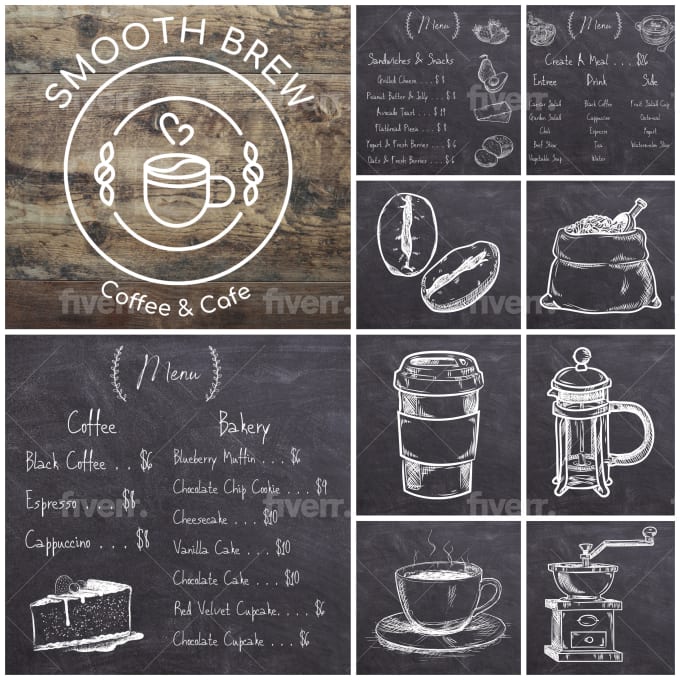 Bloxburg CAFE Decals - Menu & Logo's! 