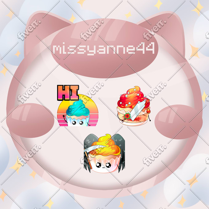 Draw Cute Emotes And Sub Badges For Twitch Discord And More By Katyakoshta Fiverr