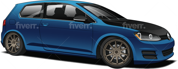 Make A Cartoon Vector Illustration Of Your Car By Nomikhan962