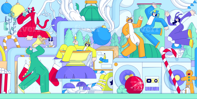 Create Illustrations For Web And Motion Graphics By Animteam
