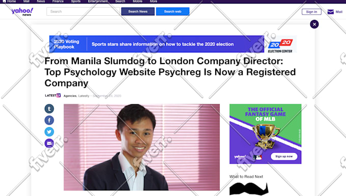 publish your articles on yahoo news or