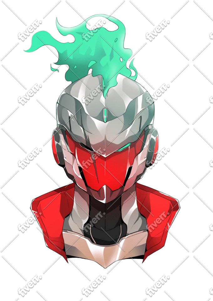 Draw Any Gundam Or Mecha Head With Simple Bg By Oliver Artwork Fiverr