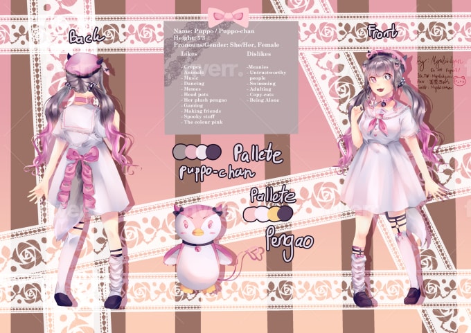 Draw A Reference Sheet Of Your Oc By Miyukikyun,How To Draw Girl Lips Easy