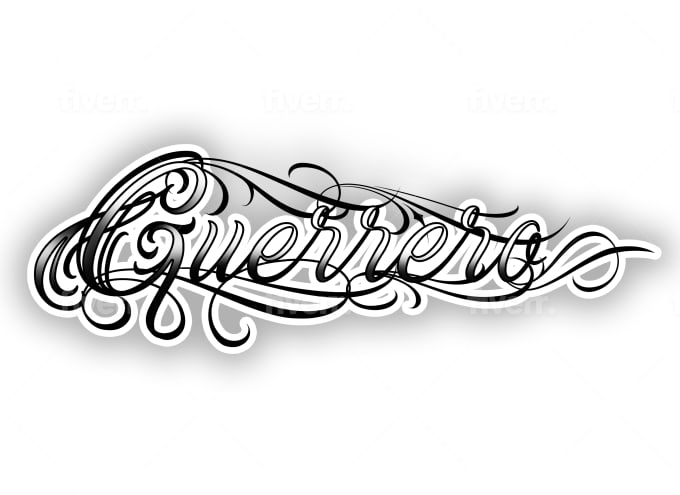 guerrero  famous tattoo words download free scetch