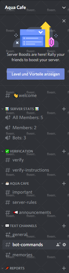 Make You A Fully Set Up Roblox Discord Server By Alex And Noah - roblox cafe discord