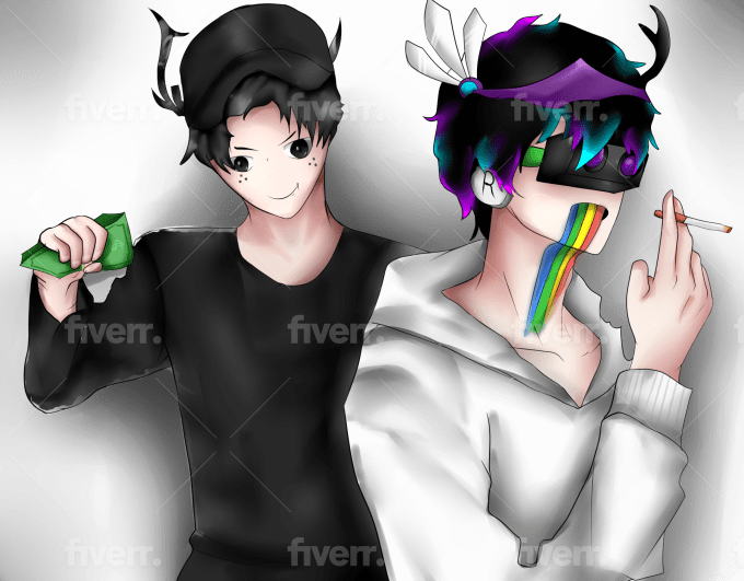 Design An Anime Art Of Your Roblox Or Minecraft Character By Amazingrocker - black hair roblox character
