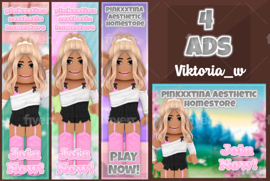 Make You A Detailed Roblox Ad By Viktoria W Fiverr - 160x600 roblox ad aesthetic