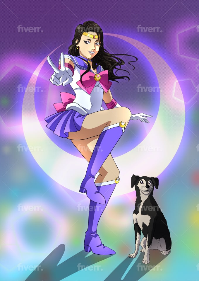 Premium AI Image  Sailor moon fan art from the anime