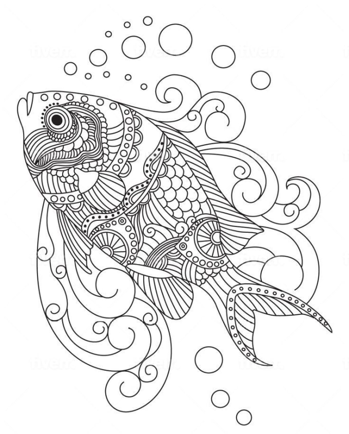 Send you animal mandala coloring pages by Asmitakaushal | Fiverr