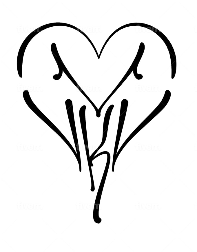 Tattoo of S+M+I+V Heart, Family tattoo - custom tattoo designs on  TattooTribes.com