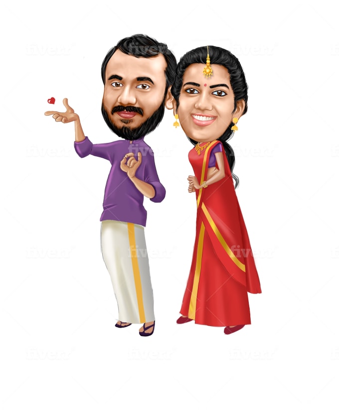 Draw Couples Save The Date Caricature Poster By Rahulanimator Wedding couple caricature art kerala. draw couples save the date caricature