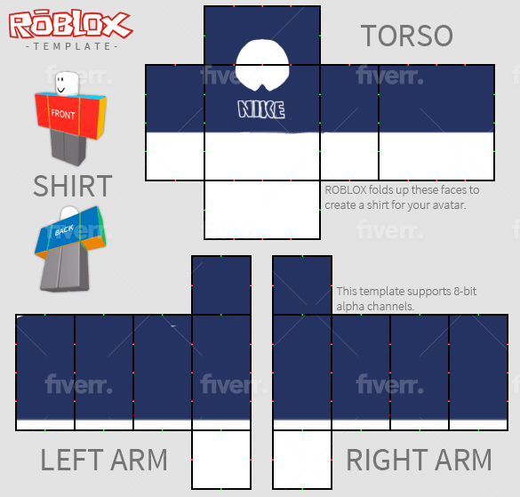 Make a simple roblox clothes template by Sayhighzz