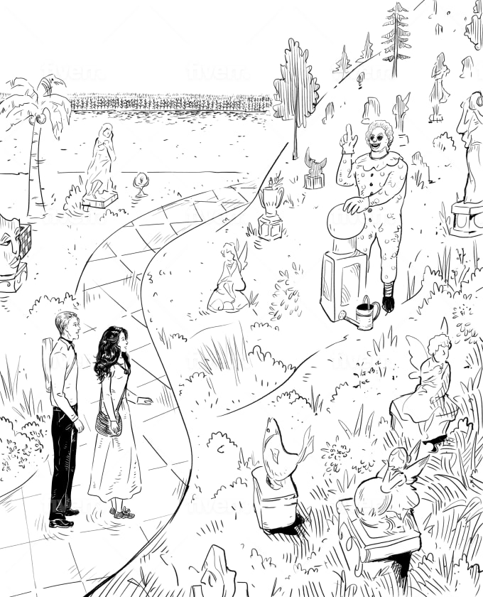 Illustrate anything for you using line art - Image 7