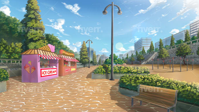 Outside background practice by Elfygal on DeviantArt