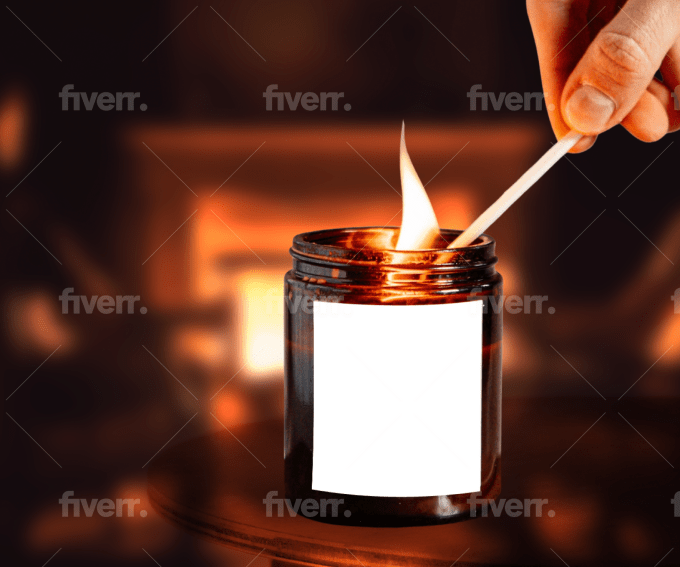 Design candle labels with print ready file plus mockup by ...