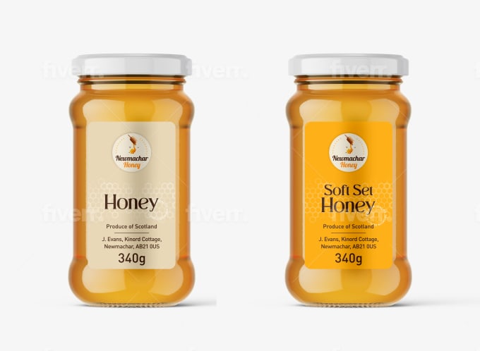 Etiqueta de miel, diseño de empaque de café, diseño de etiquetas de especias