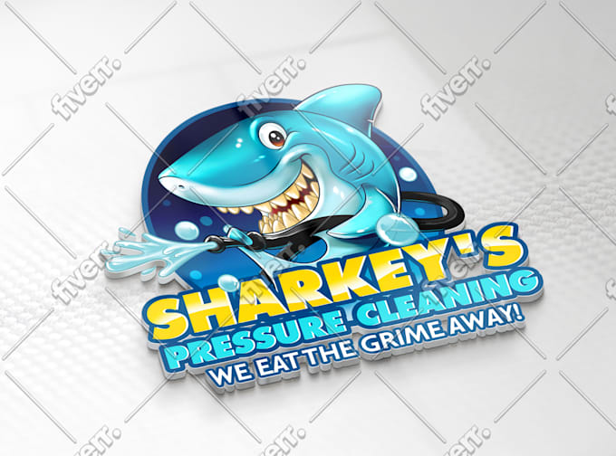 scaling fish with pressure washer