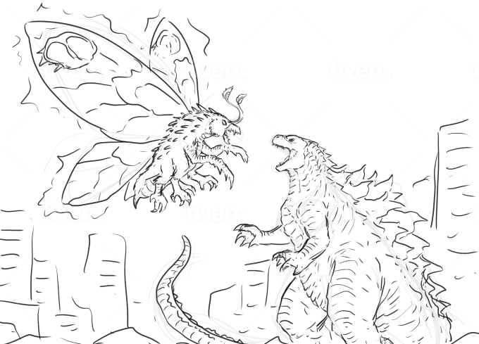 Disegni da colorare di Godzilla