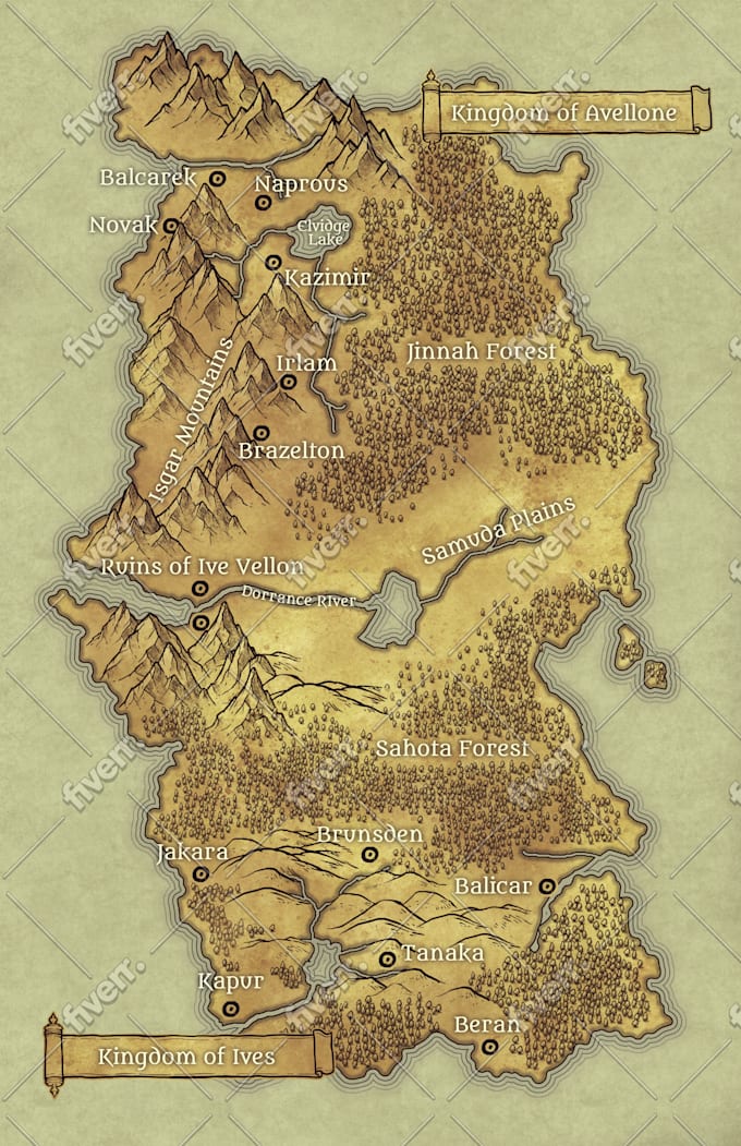 Design A Fantasy Map For Your Book Or Game By Lucaviola691