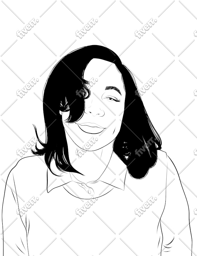 Draw Black And White Cartoons By Jenn N Fiverr