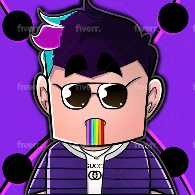 Make you a roblox cartoon youtube, twitch logo by | Fiverr