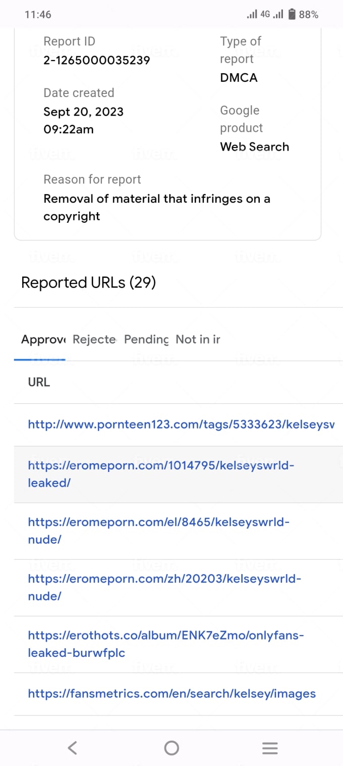Send dmca takedown notices to remove leaked onlyfans content by Munir66683  | Fiverr