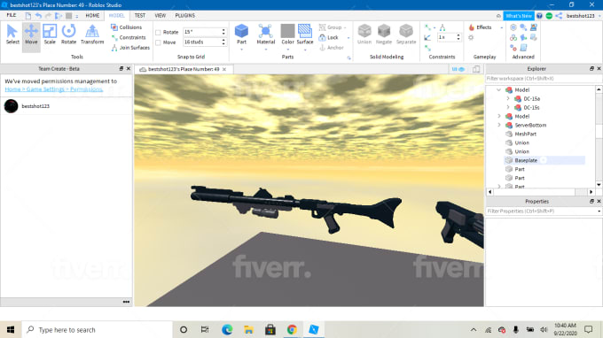 Make A Low Poly Gun For Your Roblox Game By Zacharyarreguin - roblox studio union