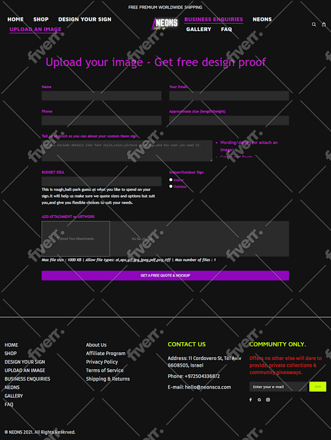 Design php and html web form, contact form, wordpress form by ...