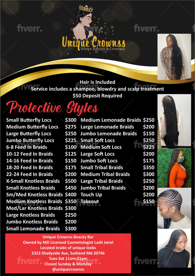 Do beauty salon, spa menu,skin,hair,fashion flyer brochure by  Umaransari4566 | Fiverr
