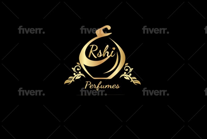 The best unique luxury perfume logo, elegant fragrance brand label