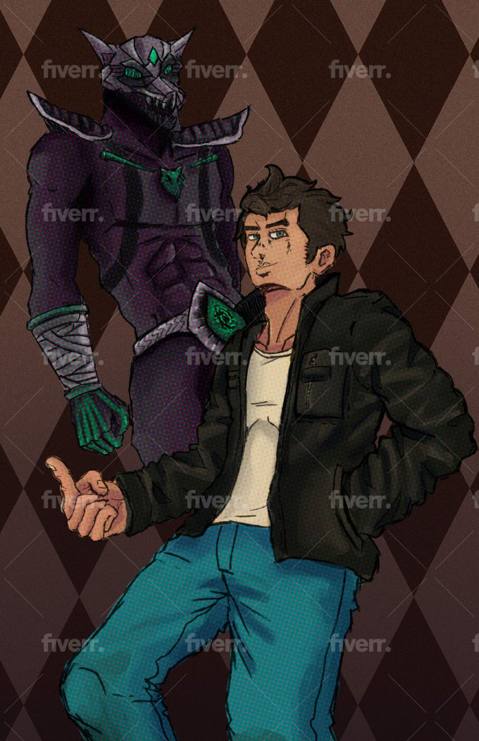 De-Angelo and his stand Highwayman for my JoJo TTRPG (Credit to Jintosca on  Fiverr) : r/fanStands