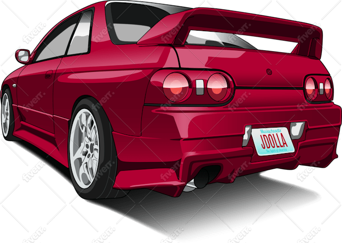 Make A Cartoon Vector Illustration Of Your Car By Nomikhan962