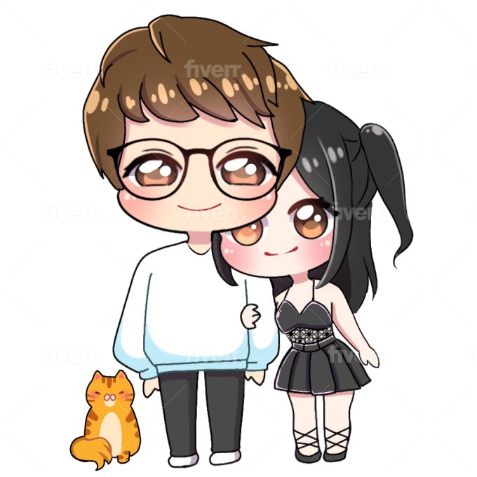 Cute Chibi Anime Couple Wallpapers - Top Free Cute Chibi Anime Couple  Backgrounds - WallpaperAccess
