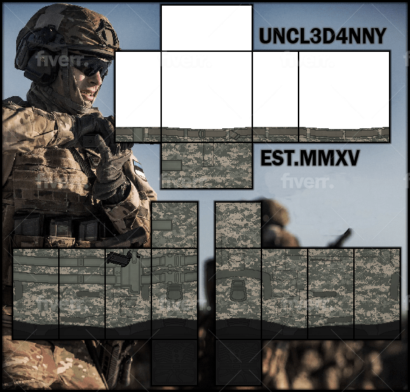 Design You A Modern Roblox Military Uniform By Uncle Danny Fiverr - roblox military vest template